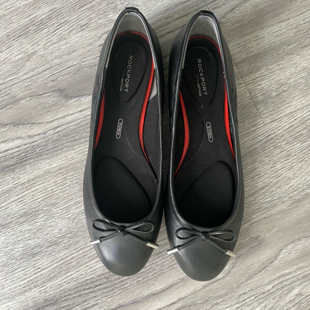 Rockport Women’s Total Motion Tied Ballet Flats, 9.5, new condition